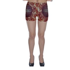 Chartres Double Infinity Antique Mandala Skinny Shorts by EDDArt