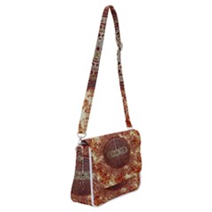 Chartres Double Infinity Antique Mandala Shoulder Bag With Back Zipper by EDDArt