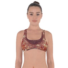 Chartres Double Infinity Antique Mandala Got No Strings Sports Bra by EDDArt