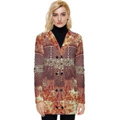 Chartres Double Infinity Antique Mandala Button Up Hooded Coat  by EDDArt