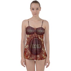 Chartres Double Infinity Antique Mandala Babydoll Tankini Set by EDDArt