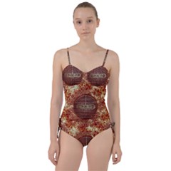 Chartres Double Infinity Antique Mandala Sweetheart Tankini Set by EDDArt