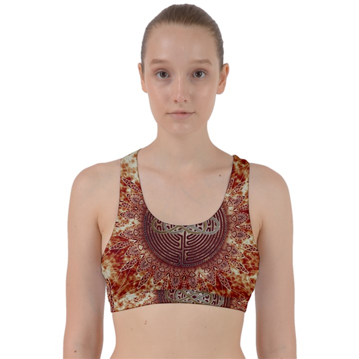 Chartres Double Infinity Antique Mandala Back Weave Sports Bra