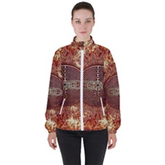 Chartres Double Infinity Antique Mandala Women s High Neck Windbreaker by EDDArt