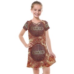 Chartres Double Infinity Antique Mandala Kids  Cross Web Dress by EDDArt