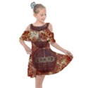 Chartres Double Infinity Antique Mandala Kids  Shoulder Cutout Chiffon Dress View1