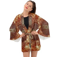 Chartres Double Infinity Antique Mandala Long Sleeve Kimono by EDDArt