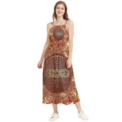 Chartres Double Infinity Antique Mandala Boho Sleeveless Summer Dress by EDDArt