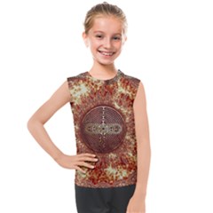 Chartres Double Infinity Antique Mandala Kids  Mesh Tank Top by EDDArt