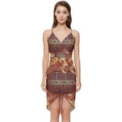 Chartres Double Infinity Antique Mandala Wrap Frill Dress by EDDArt