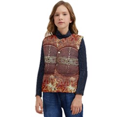 Chartres Double Infinity Antique Mandala Kid s Short Button Up Puffer Vest	