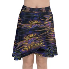 Abstract Art - Adjustable Angle Jagged 1 Chiffon Wrap Front Skirt