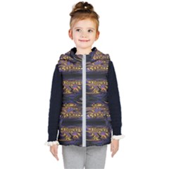 Abstract Art - Adjustable Angle Jagged 1 Kids  Hooded Puffer Vest