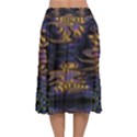 Abstract Art - Adjustable Angle Jagged 1 Velvet Flared Midi Skirt View2