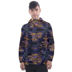 Abstract Art - Adjustable Angle Jagged 1 Men s Front Pocket Pullover Windbreaker