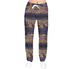 Abstract Art - Adjustable Angle Jagged 1 Women Velvet Drawstring Pants