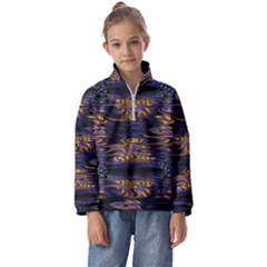 Abstract Art - Adjustable Angle Jagged 1 Kids  Half Zip Hoodie