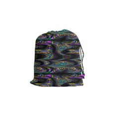 Abstract Art - Adjustable Angle Jagged 2 Drawstring Pouch (small) by EDDArt