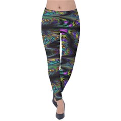 Abstract Art - Adjustable Angle Jagged 2 Velvet Leggings