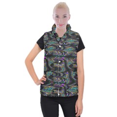 Abstract Art - Adjustable Angle Jagged 2 Women s Button Up Vest