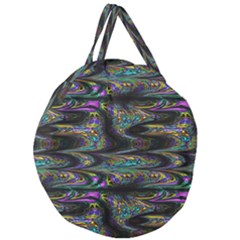 Abstract Art - Adjustable Angle Jagged 2 Giant Round Zipper Tote by EDDArt