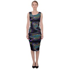 Abstract Art - Adjustable Angle Jagged 2 Sleeveless Pencil Dress by EDDArt