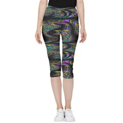 Abstract Art - Adjustable Angle Jagged 2 Inside Out Lightweight Velour Capri Leggings  by EDDArt