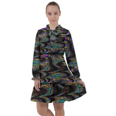 Abstract Art - Adjustable Angle Jagged 2 All Frills Chiffon Dress by EDDArt