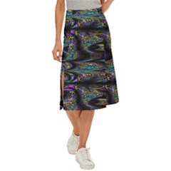 Abstract Art - Adjustable Angle Jagged 2 Midi Panel Skirt