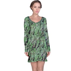 Botanic Camouflage Pattern Long Sleeve Nightdress by dflcprintsclothing