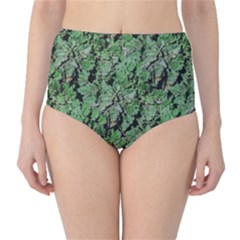 Botanic Camouflage Pattern Classic High-waist Bikini Bottoms