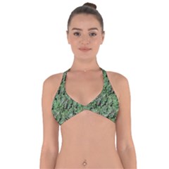 Botanic Camouflage Pattern Halter Neck Bikini Top by dflcprintsclothing