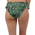 Botanic Camouflage Pattern Frill Bikini Bottom View2