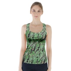 Botanic Camouflage Pattern Racer Back Sports Top by dflcprintsclothing