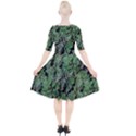 Botanic Camouflage Pattern Quarter Sleeve A-Line Dress View2