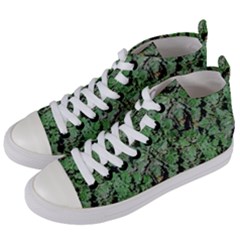 Botanic Camouflage Pattern Women s Mid-top Canvas Sneakers