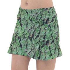 Botanic Camouflage Pattern Classic Tennis Skirt by dflcprintsclothing