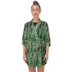 Botanic Camouflage Pattern Half Sleeve Chiffon Kimono by dflcprintsclothing