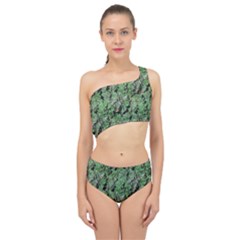 Botanic Camouflage Pattern Spliced Up Two Piece Swimsuit by dflcprintsclothing