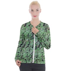 Botanic Camouflage Pattern Casual Zip Up Jacket by dflcprintsclothing