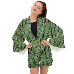 Botanic Camouflage Pattern Long Sleeve Kimono by dflcprintsclothing