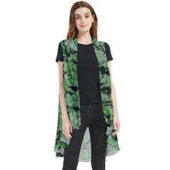 Botanic Camouflage Pattern Sleeveless Chiffon Waistcoat Shirt