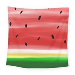 Painted Watermelon Pattern, Fruit Themed Apparel Square Tapestry (large) by Casemiro