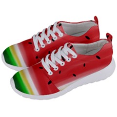 Painted Watermelon Pattern, Fruit Themed Apparel Men s Lightweight Sports Shoes by Casemiro