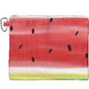 Painted watermelon pattern, fruit themed apparel Canvas Cosmetic Bag (XXXL) View1