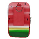 Painted watermelon pattern, fruit themed apparel Waist Pouch (Small) View2