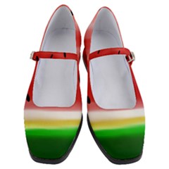 Painted Watermelon Pattern, Fruit Themed Apparel Women s Mary Jane Shoes by Casemiro