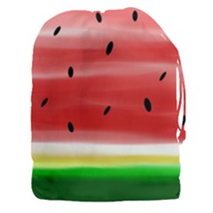 Painted Watermelon Pattern, Fruit Themed Apparel Drawstring Pouch (3xl) by Casemiro