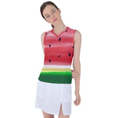 Painted Watermelon Pattern, Fruit Themed Apparel Women s Sleeveless Sports Top by Casemiro