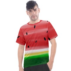 Painted Watermelon Pattern, Fruit Themed Apparel Men s Sport Top by Casemiro